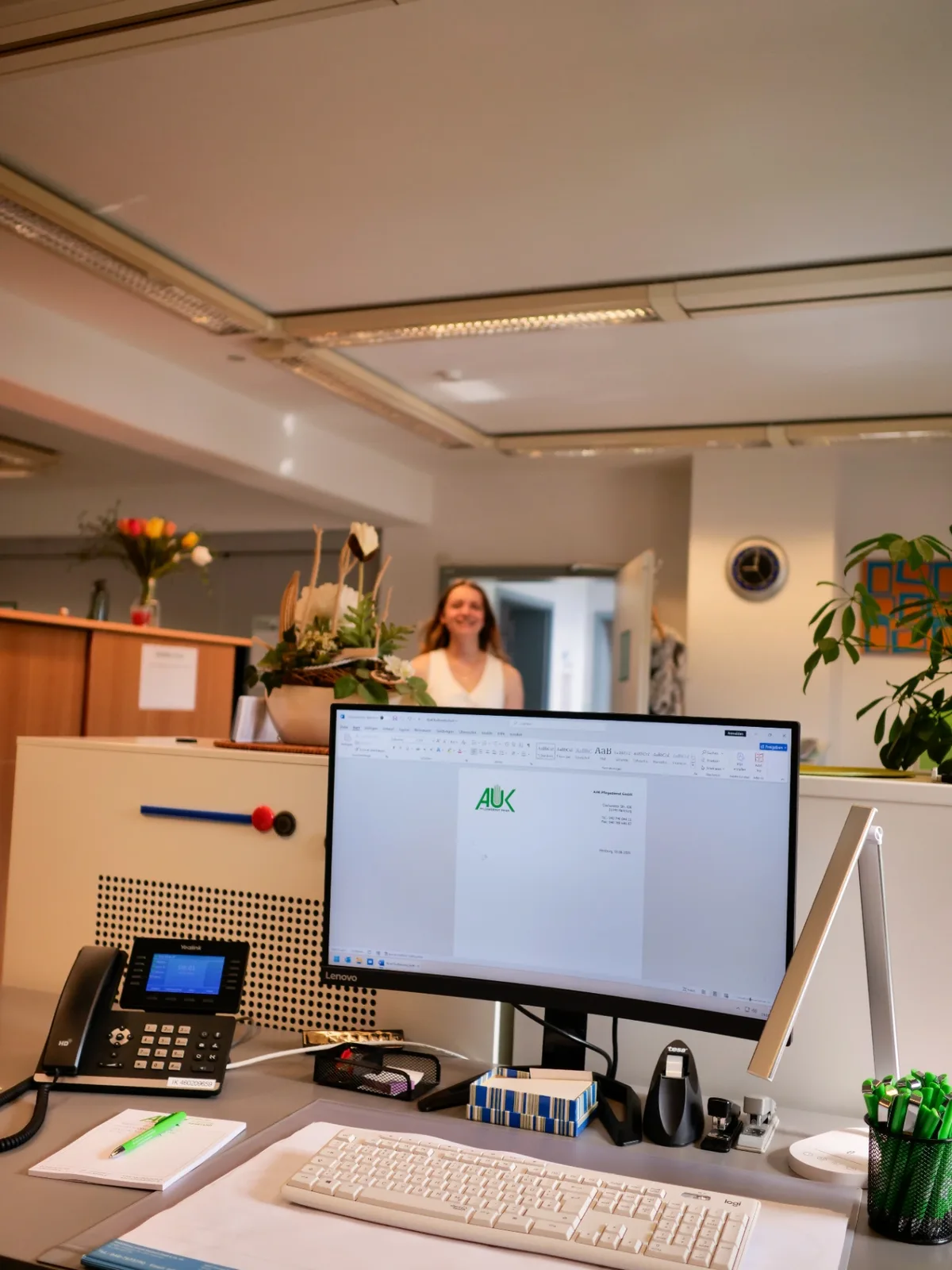 Empfangsbereich im AUK Büro in der Cuxhavener Straße 426 in Hamburg
